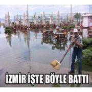 İZMİR  1 SAAT YAĞMURLA BATTI